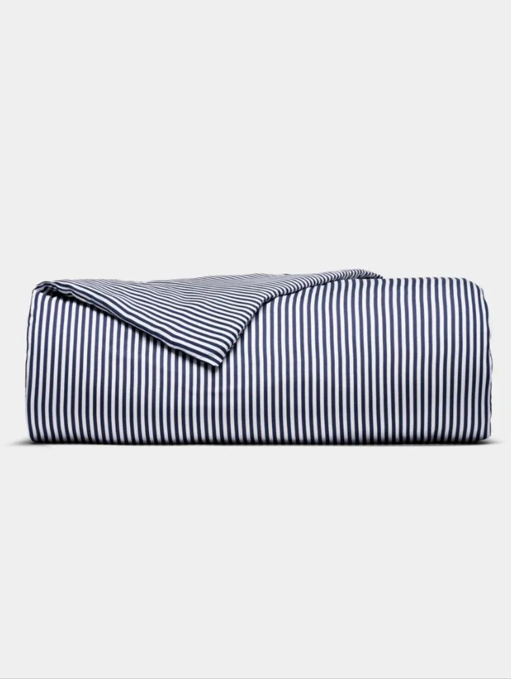 Cozy Earth Bamboo Duvet Cover Classic Stripe In Pacific Blue NWT